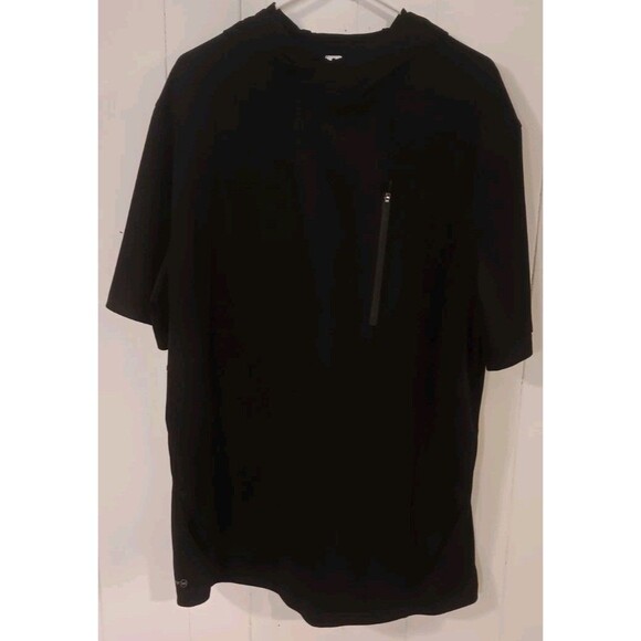 Russell Training Fit Dri-Power 360 Men's XXL Workout T-Shirt With Hood Black - Picture 1 of 4